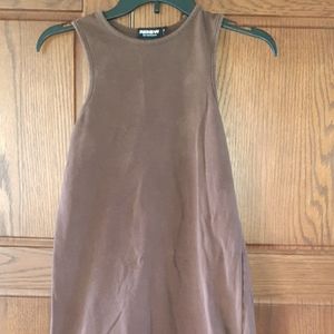 Renew Women Junior XL Brown Cotton Midi Dress
